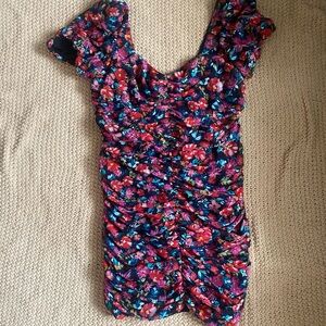 1. State Floral Ruched Dress - Multicolor